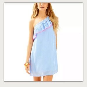 Lilly Pulitzer Emmeline Dress Lapis Seersucker